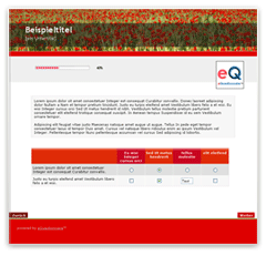 red poppy2: Layout Vorlage für Online-Fragebogen